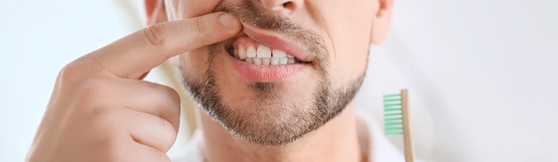 Man Practicing Gingivitis Prevention